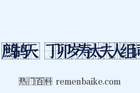 鹧鸪天·丁卯岁寿太夫人组词是什么意思的图片